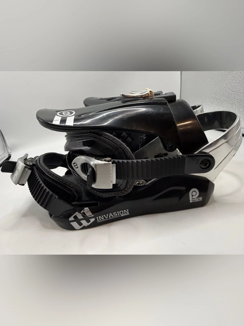 Morrow Invasion Snowboard Bindings Size L Black PowerShift Adjustable